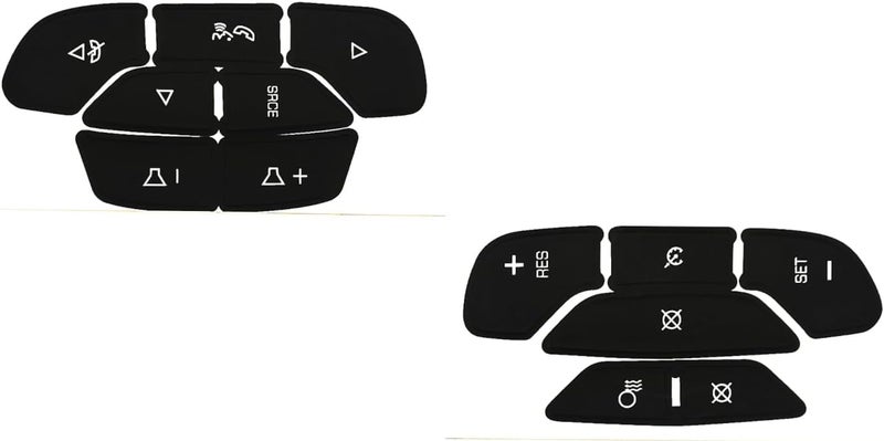 AtticZone Steeing Wheel Dash Button Repair Kit Stickers Decals Compatible with Cadillac Escalade ESV EXT 2007 2008-2014 - Image 1